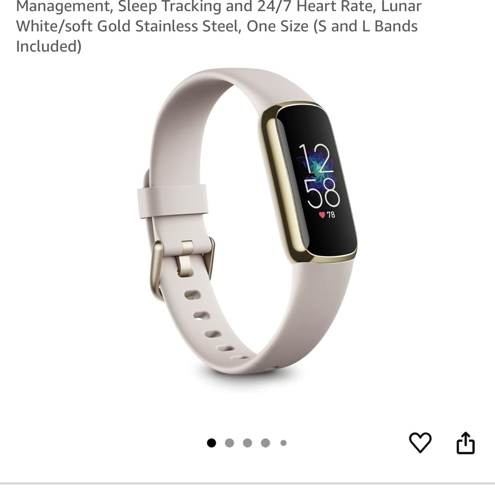 Fitbit Luxe White and Gold Fitness Tracker